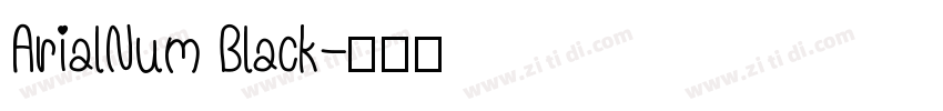 ArialNum Black字体转换